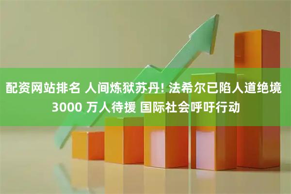 配资网站排名 人间炼狱苏丹! 法希尔已陷人道绝境 3000 万人待援 国际社会呼吁行动